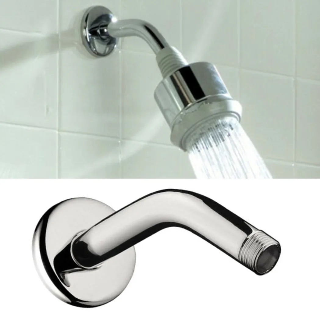 Bathroom Rainfall Shower Head Silver Chrome Water Saving Extension Shower Arm Bathroom Accessories Faucet Replacement