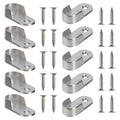30pcs Oval Hanging Rod Holder Cast Metal Wardrobe Tube Support Bracket Furniture Hardware Clothes Rod Accessories