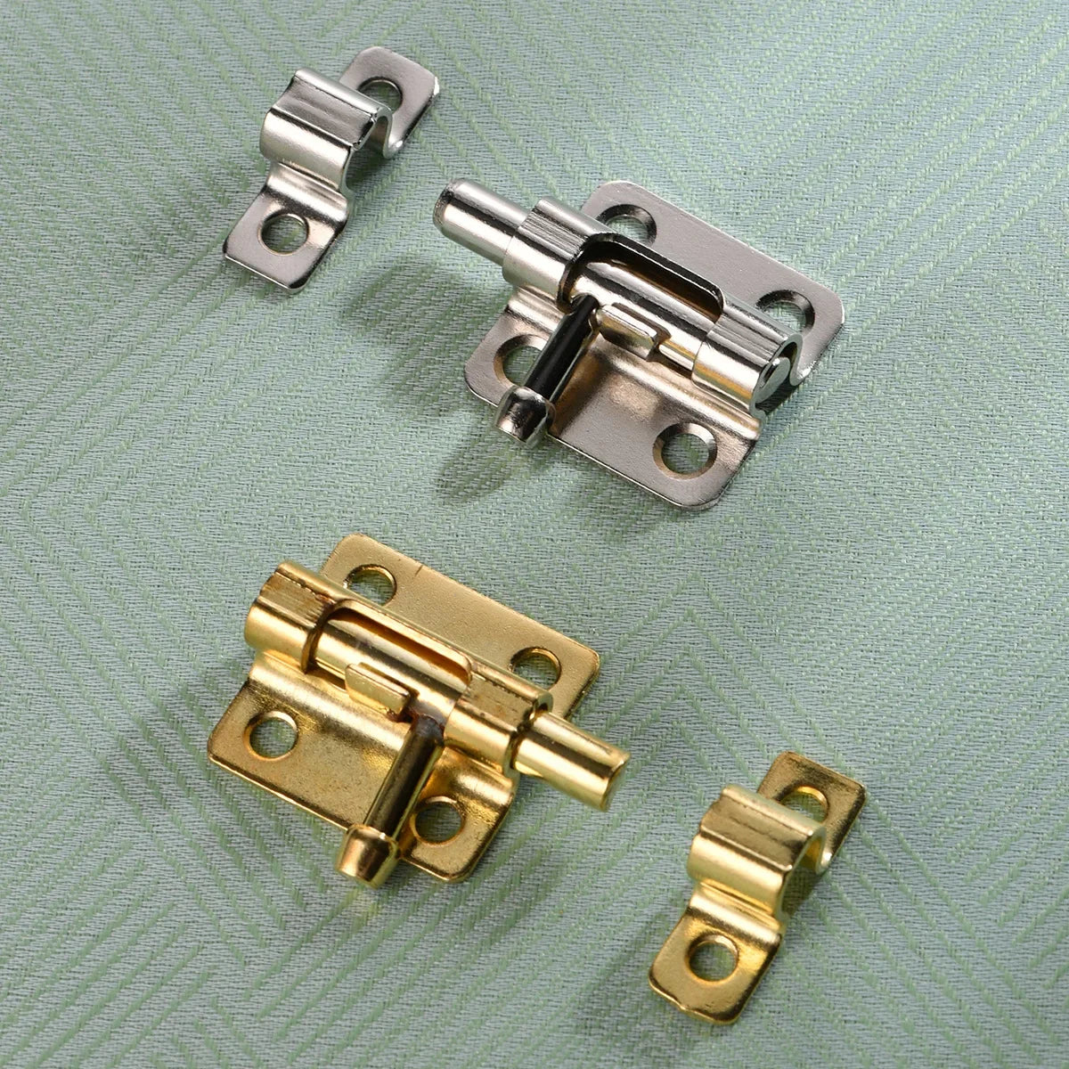 Door Security Slide Latch Lock with 6 Screws , 1 Pack/2 Pack Keyless Entry , Duty Iron Sliding , Easy to Install Gate