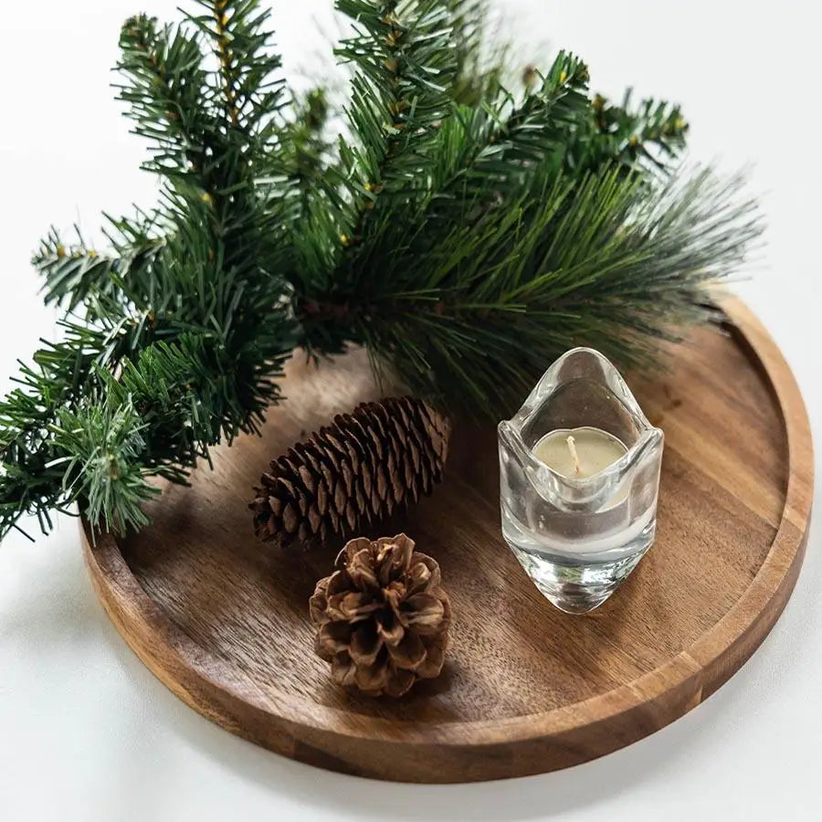 Large round Wooden Food Tray Serving Plate Waterproof l Wood Dert Plate Fruit Tray Wood Crt Decorative Item