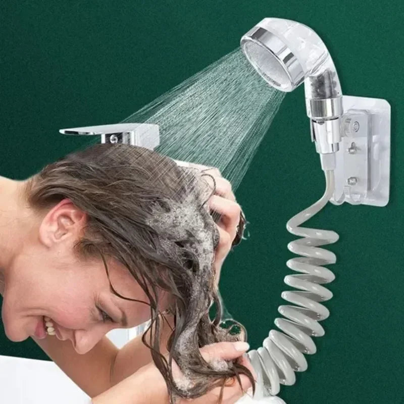 Bathroom Shower Head Set High Pressure Water Saving Handheld Showerhead with Adjustable Spray Settings
