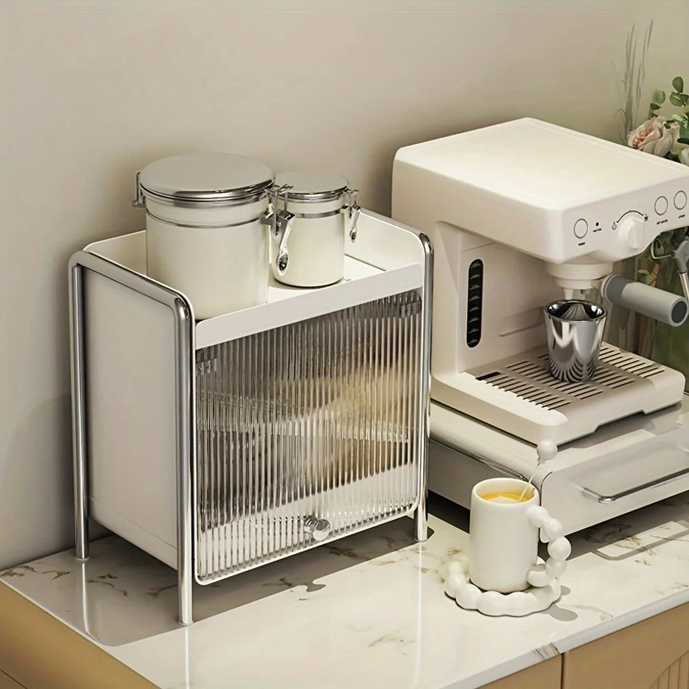 Rust-Proof Pull-Out Cup Rack - Space-Saving Organizer for Kitchen, Bathroom & Vanity. Multi-Functional Home Storage.