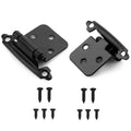 20Pcs Black Cabinet Hinges Self-Closing Hinges for Kitchen Cabinet Furniture Doors, Cabinet Door Hinges with Screws