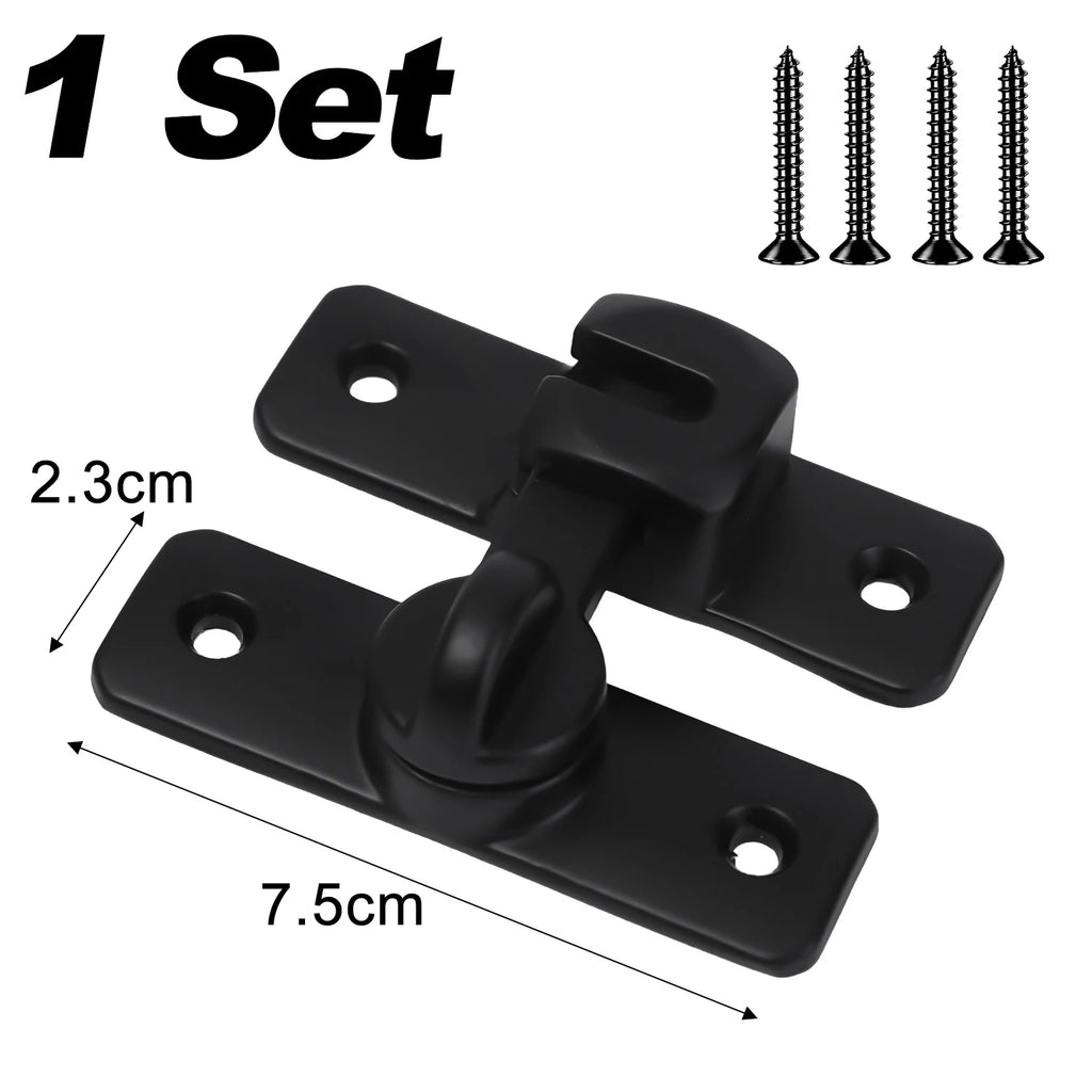 1/5x Alloy Right Angle Door Lock 90 180 Degree Gate Lock Sliding Door Latch Window Drawers Cabinet Gate Buckles Home Hardware
