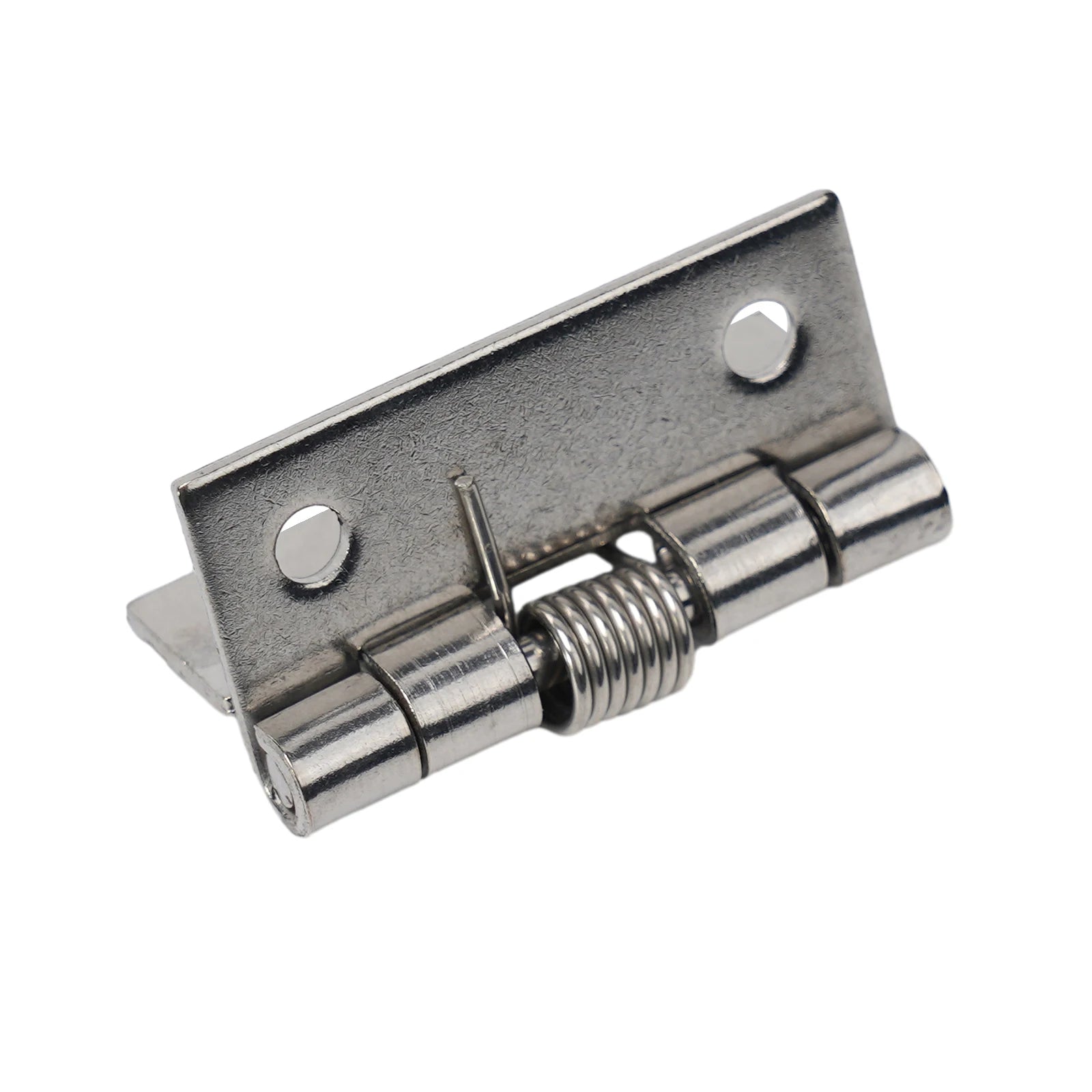 2pcs 1/1.5/2/3Inch Silver Spring Door Hinge Stainless Steel Self Closing Design Windows Cabinets Boxes Household Hardware