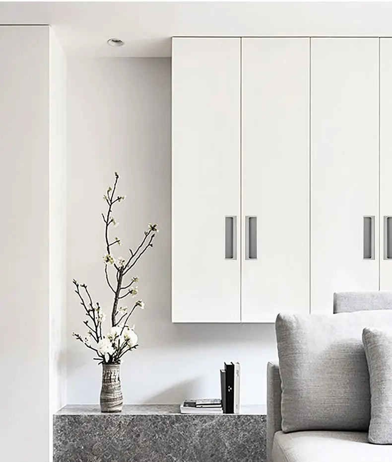 Modern Luxury Furniture  Recessed Cabinet Handles & Flush Drawer Pulls  Aluminum Alloy Slot Design