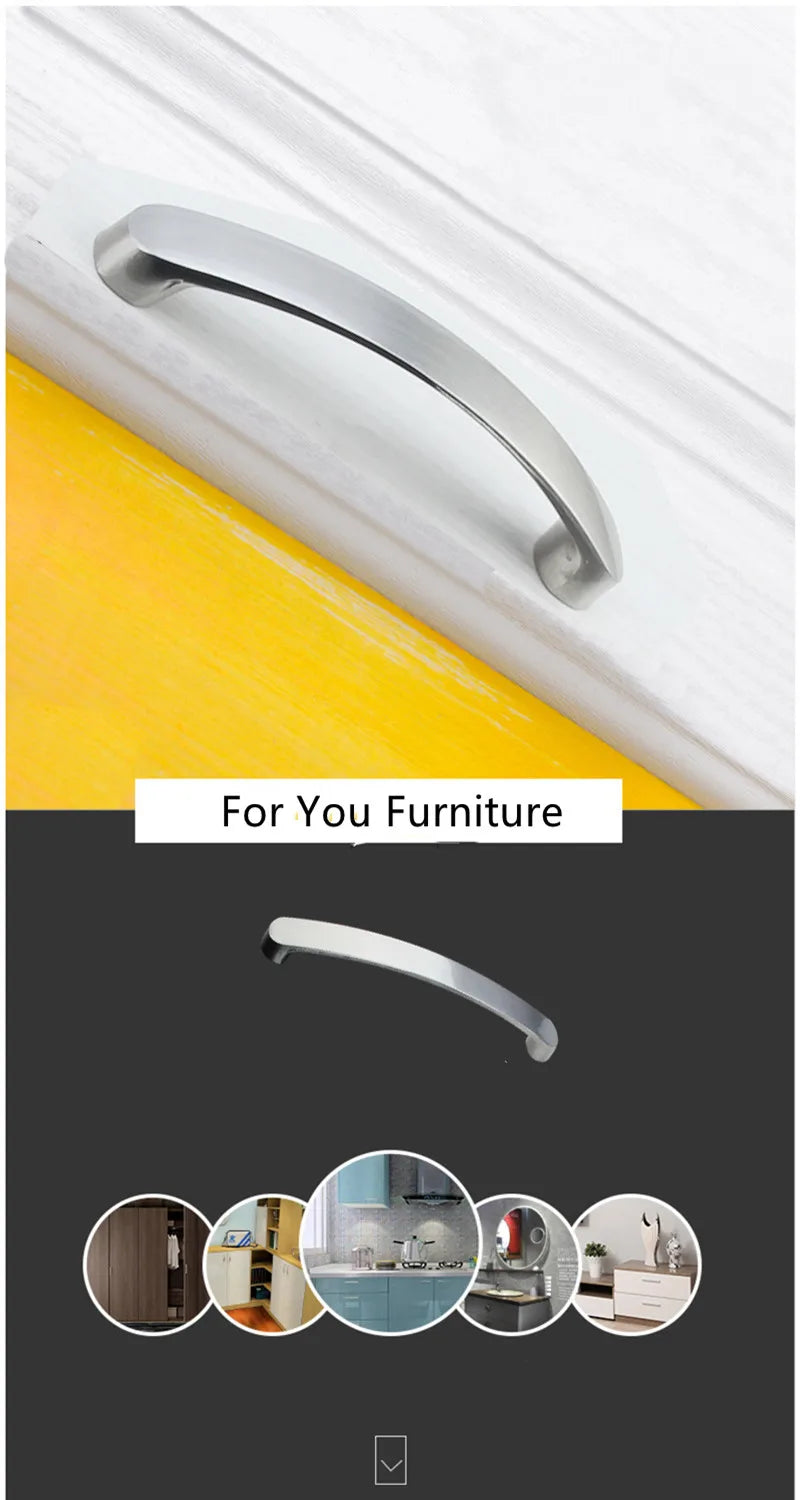 Cabinet Handles Knobs Aluminum Alloy Door Kitchen Knobs Brushed Cabinet Pulls Drawer Modern Furniture Handle Hardware