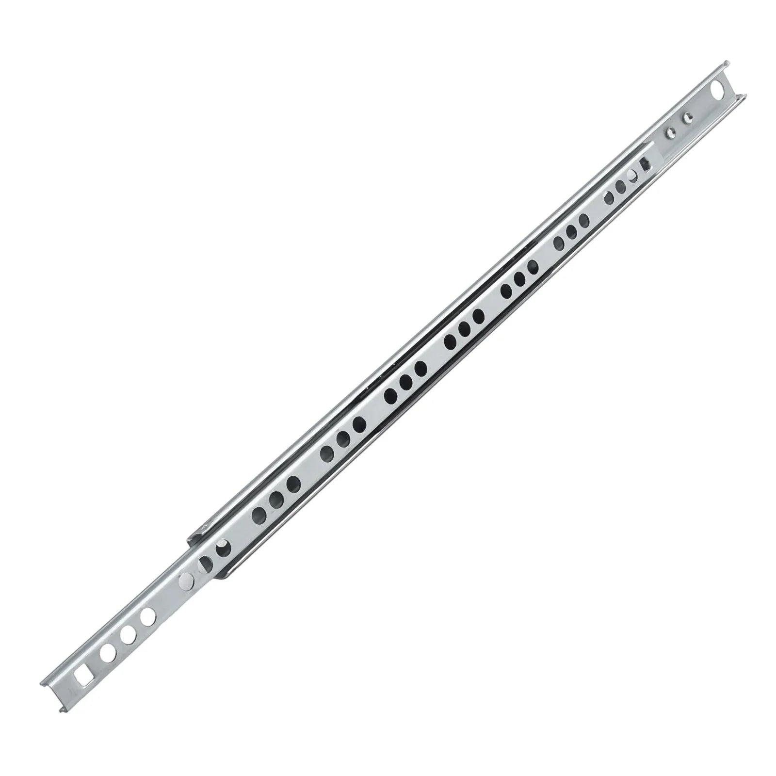 2PCS Kitchen Cupboard Drawer Slides Furniture Guide Rail Full Extension Parts Width 17mm Color As Pictures Show
