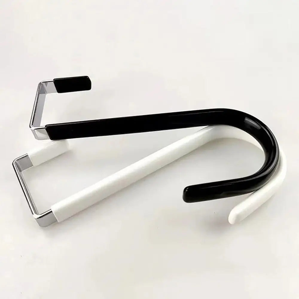 Towel Coats Hangers Nonstick Non-punching Over The Door Hooks Rubber Prevent Scratches Hanging Organizer Clothes Storage Holder