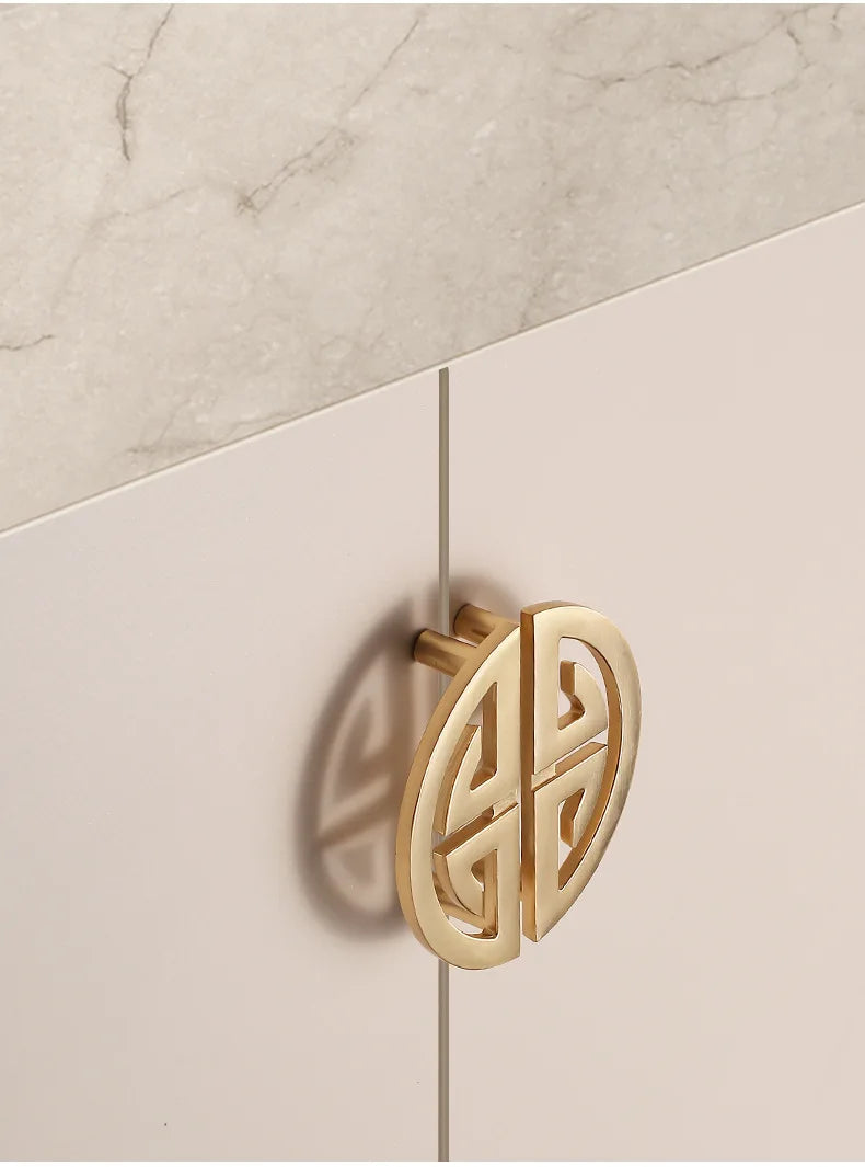 New Chinese Wardrobe Door Handle Golden Cabinet Door Pulls Drawer Shoe Wine Cabinet Handles Long Opposite Furniture Hardware