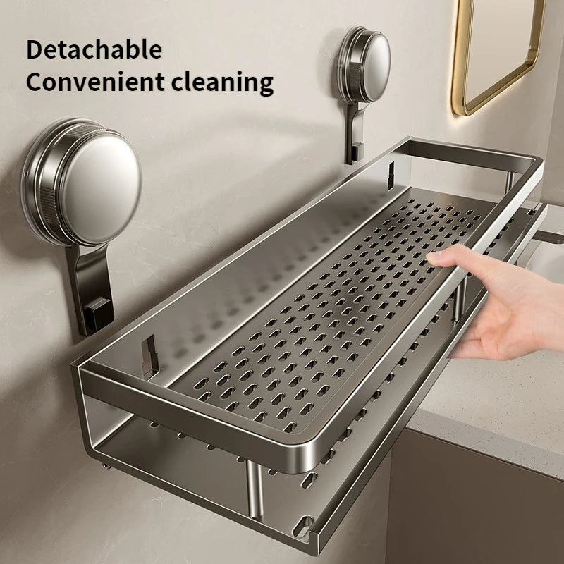 Bathroom,Suction Cup Storage Rack, Non Perforated Toilet, Washbasin, Washbasin, Wall Storage Rack