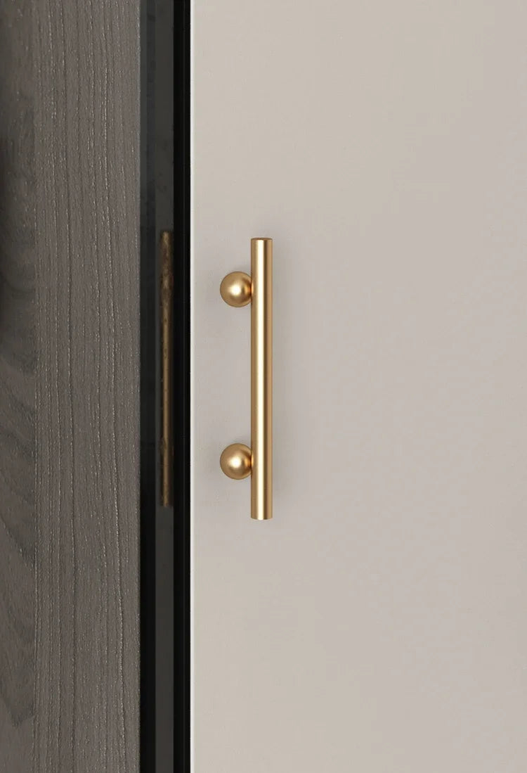 Creative Brass Cabinet Handle New High-end Modern Minimalist Drawer Cabinet Wardrobe Door  Light Luxury Cabinet Long Handle