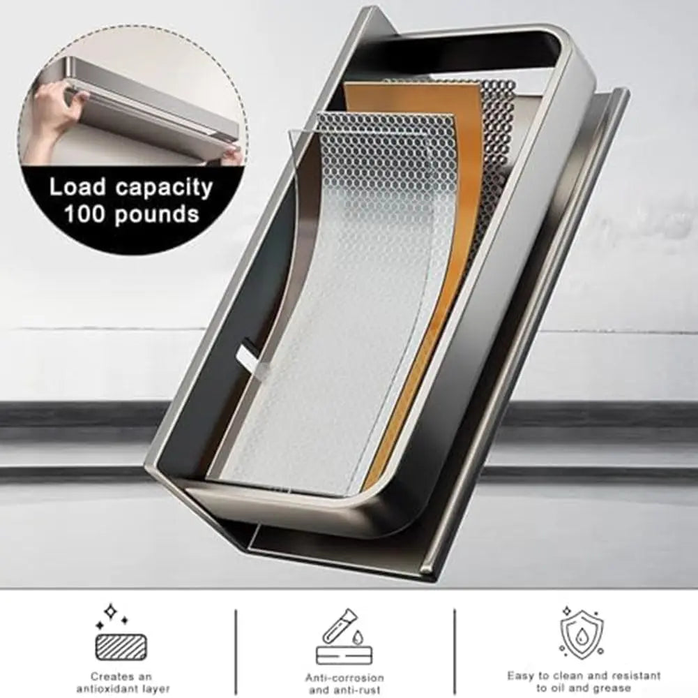 Utensil Rack Spice Rack Wall Mount Over the Stove Shelf Spice Organizer Shelf For Stove Cabinet Pantry Door Spice Shelf Hanging