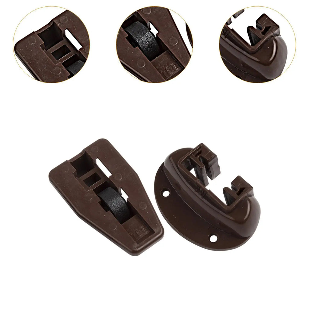 Drawer Slides Set Five Sets Practical Drawer Stop with Roller for NightStand