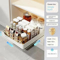 Home Kitchen Pull-out Rail Shelves Under The Sink Cabinet Pull-out Spice Dishes Organizer Without Drilling Installation