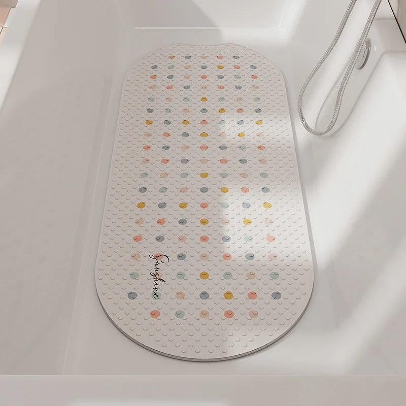 Bathroom Floor Mat Non-slip Mat Shower Room Anti-drop Foot Mat Household Massage Suction Cup Mat Bathroom Carpet