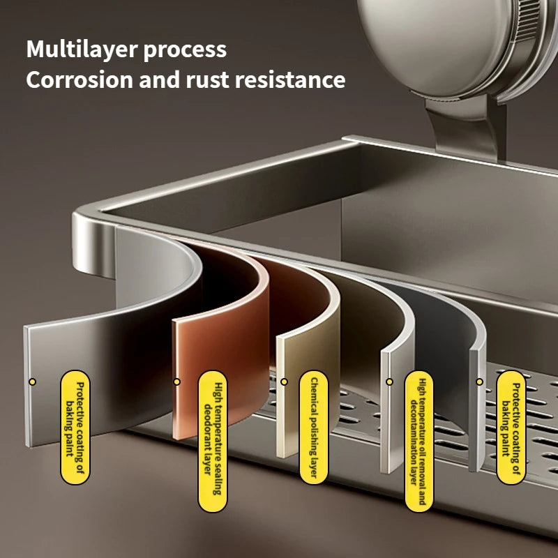 Bathroom,Suction Cup Storage Rack, Non Perforated Toilet, Washbasin, Washbasin, Wall Storage Rack