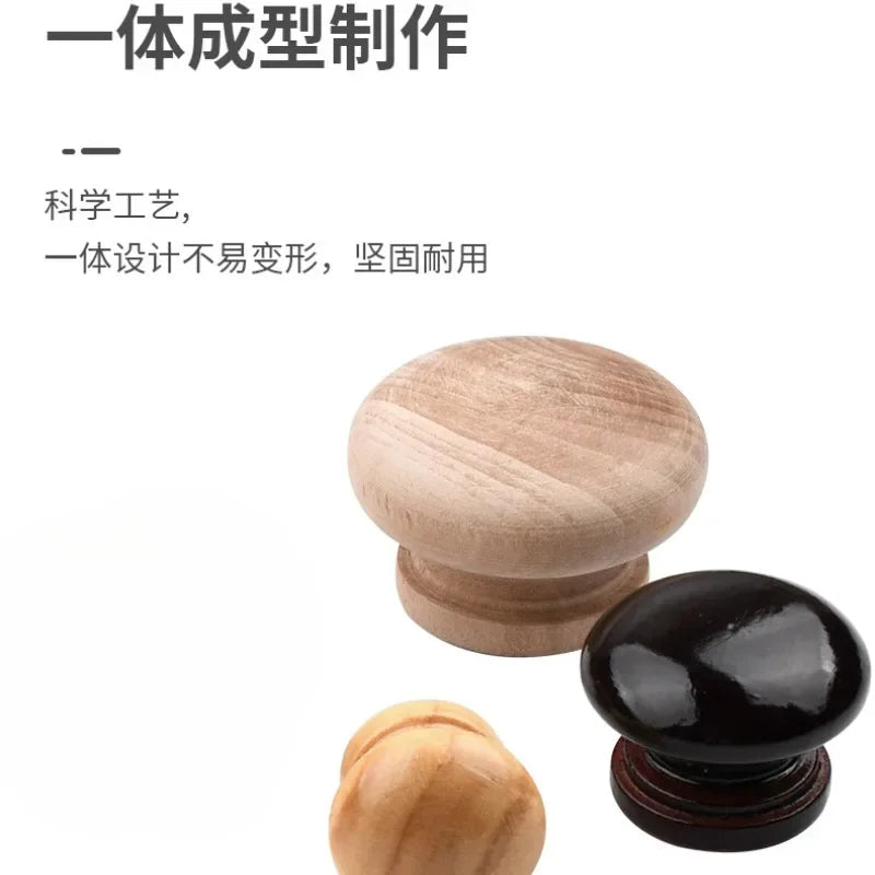 5Pcs Wood Cabinet Drawer Wardrobe Knobs Wooden Furniture Handles Cabinet Knobs and Handles Kitchen Door Pulls Furniture Hardware