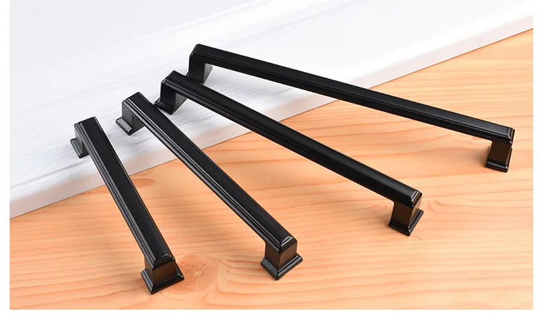 Black Handles Furniture Cabinet Knobs Muebles  Kitchen  Drawer Knobs Cabinet Pulls Cupboard  Knobs
