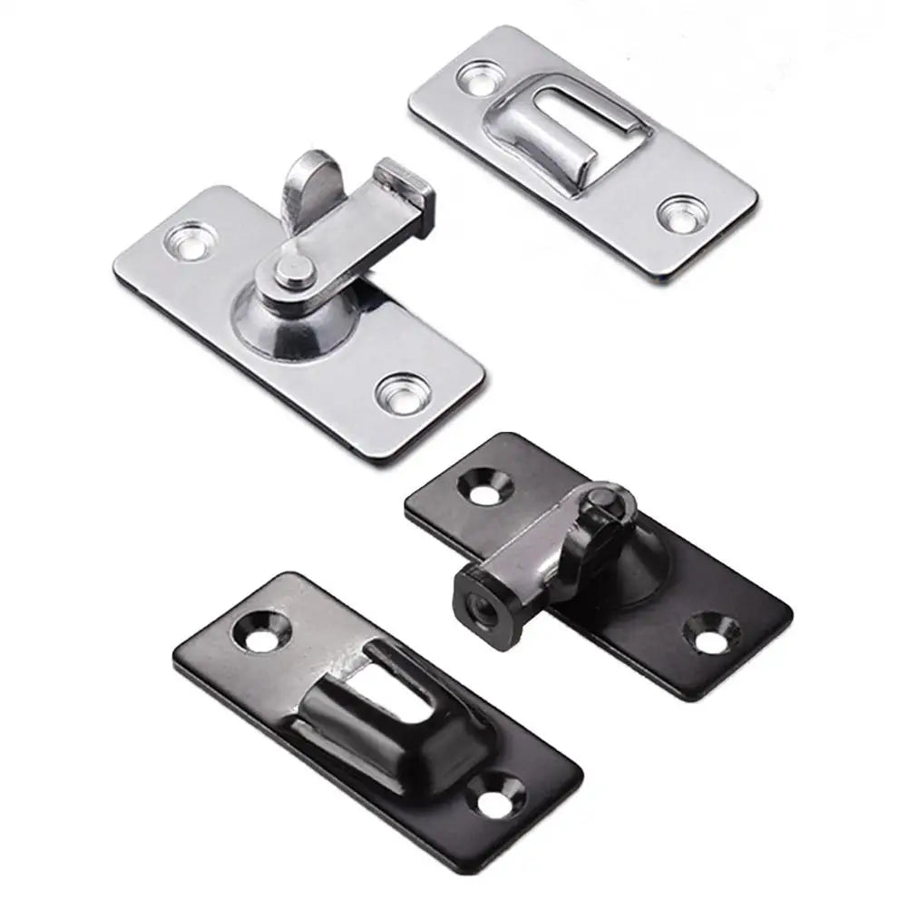 Door Lock Guard Latch Bolt 90 Degree Steel Toggle Latch Sliding Barn Door Lock Wine Cabinet Closet Right Angle Lock