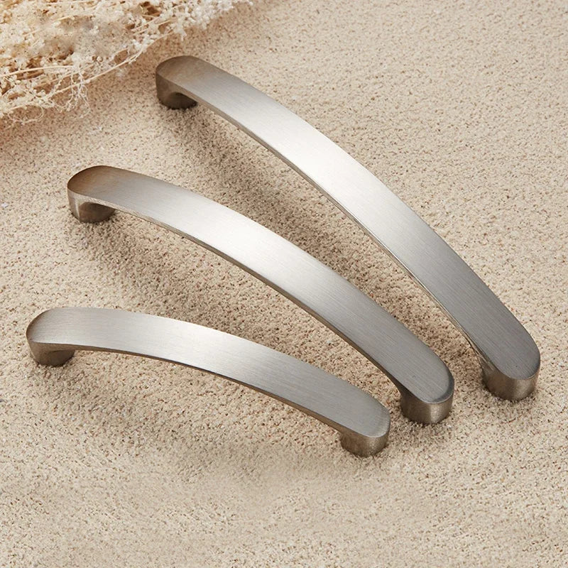Cabinet Handles Knobs Aluminum Alloy Door Kitchen Knobs Brushed Cabinet Pulls Drawer Modern Furniture Handle Hardware