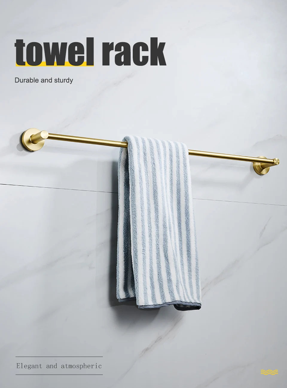 Brushed Gold Bathroom Accessories Set Toilet Brush Holder Toilet Paper Holder Towel Bar Rail Rack Hanger Hook Hardware
