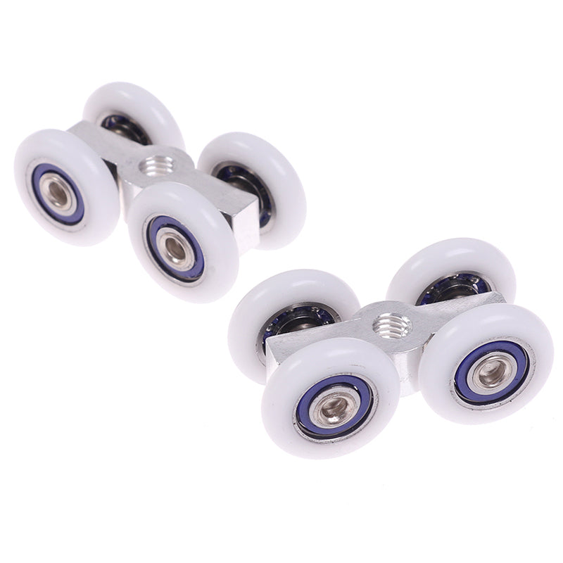 1Pair Sliding Door Rollers 4 Wheels Hanging Home Door Accessories Hardware