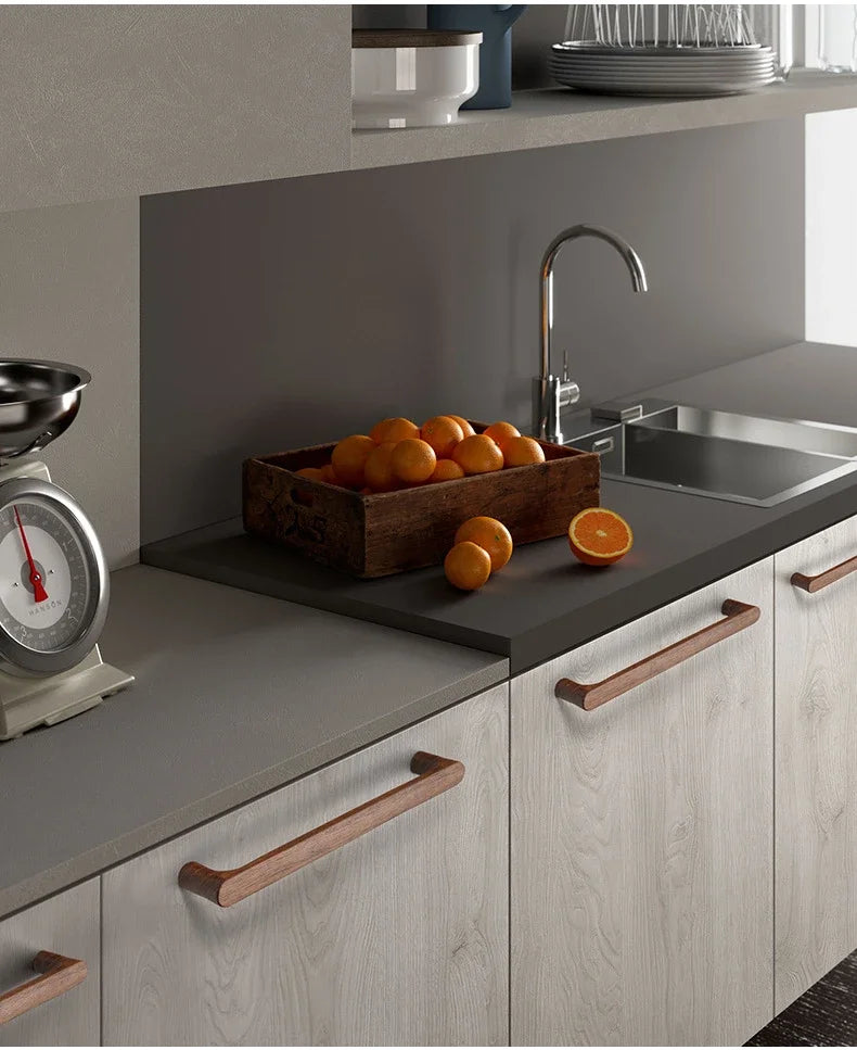Wooden Cabinet Door Handle Cupboard Door Knob and Handle Kitchen Cabinet Knobs Wardrobe Door Handles for Furniture Hardware