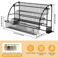 3-Tier Kitchen Storage Rack Metal Pull Down Spice Rack Large Capacity Inside Cabinet Riser Shelf Home Seasoning Bottle Organizer