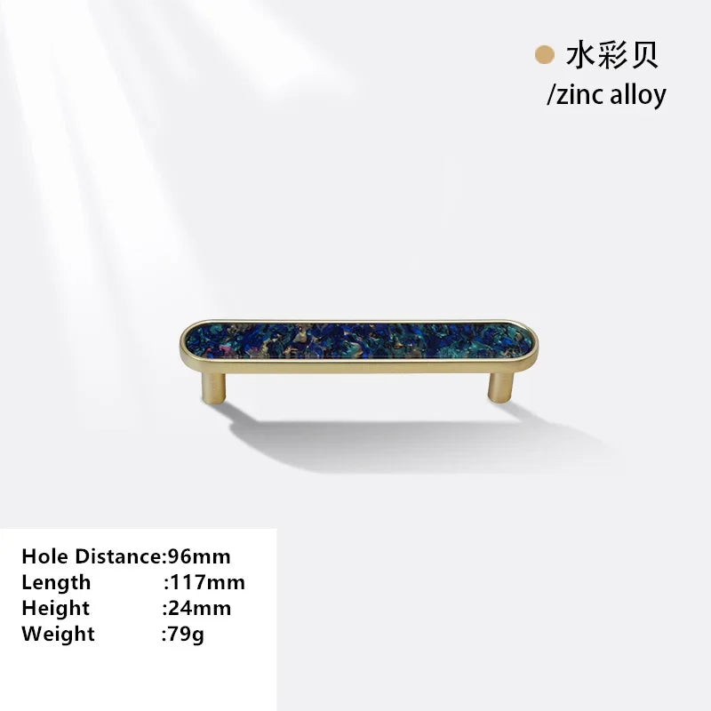 Handles Drawer Cabinet Furniture Kitchen Handles for Cabinet Knob Door Drawer Furniture Kitchen Knob Brass Polychrome Shell