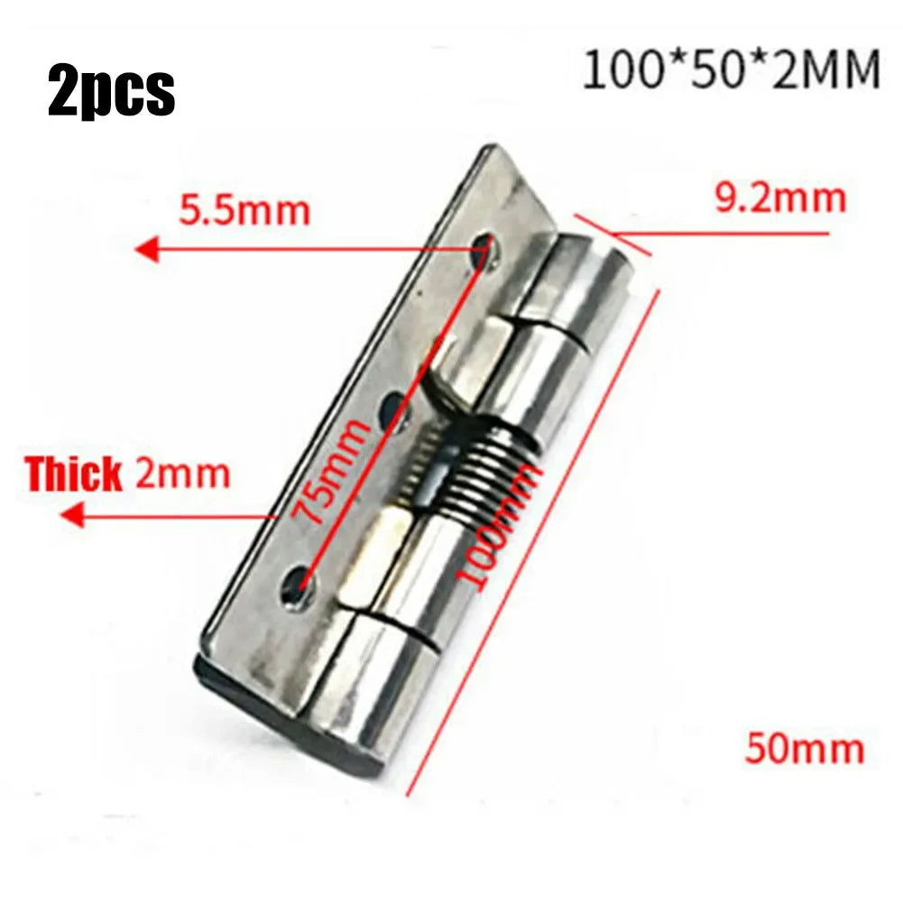 2pcs Spring Hinges Self Closing Stainless Steel Spring Door Hinge Hardware 1/1.5/2/2.5/3/4Inch For Doors Gift Boxes Cabinets