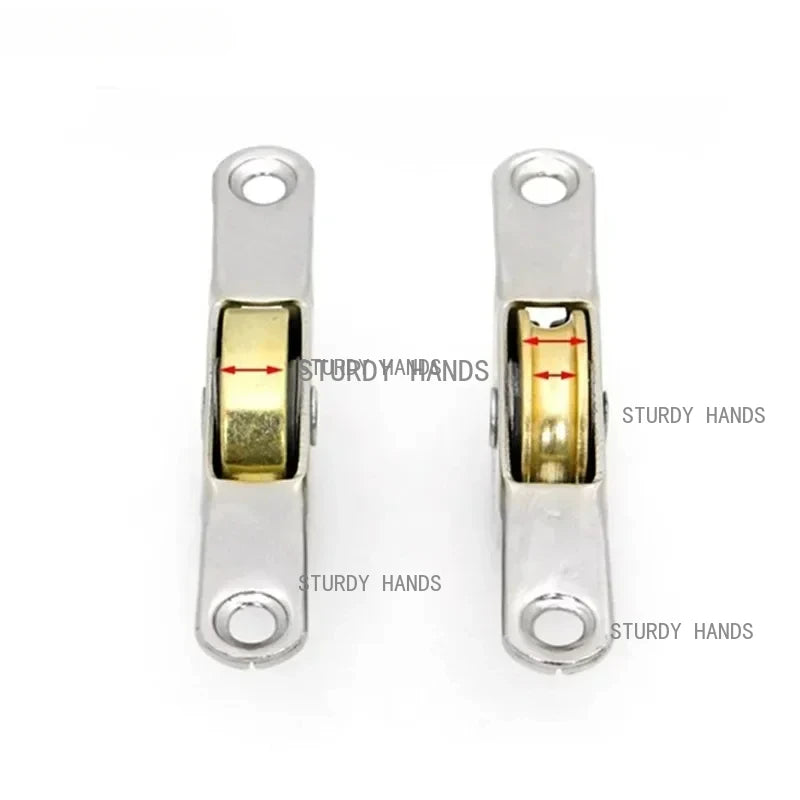 2 pieces of stainless steel sliding door groove silent pulley barn door and window roller furniture hardware accessories