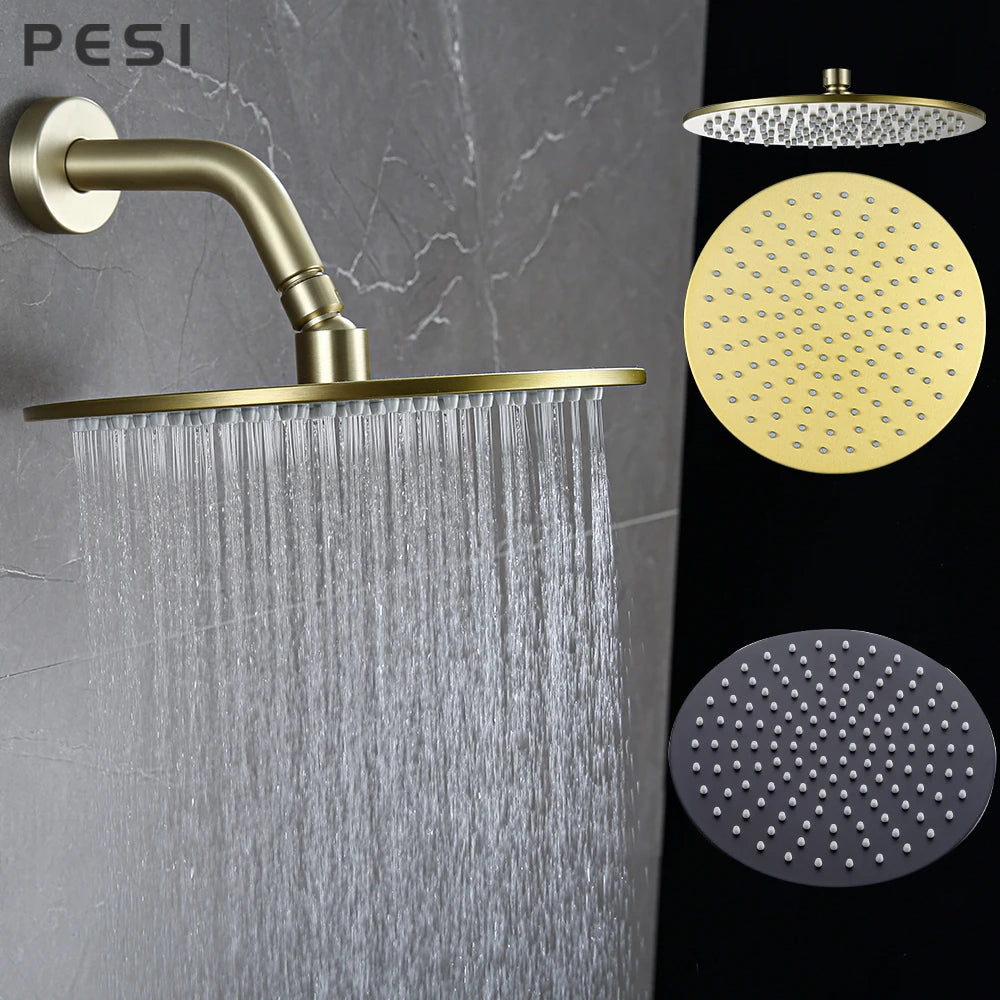 Stainless Steel Shower Head 10 Inch Magic Rainfall Bath Head Ceiling Wall Mounted Bathroom Accessories Water Save For Shower