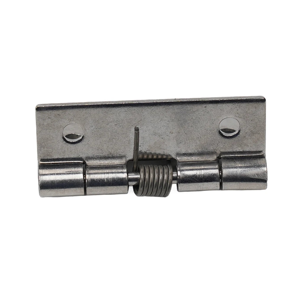 2pcs 1/1.5/2/3Inch Silver Spring Door Hinge Stainless Steel Self Closing Design Windows Cabinets Boxes Household Hardware