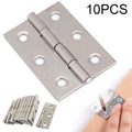 10pcs Stainless Steel Door Hinges Cabinet Doors Windows Wooden Box Flat Hinge Home Furniture Hardware Accessories
