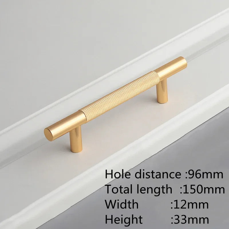 KK&FING Round Rod Knurled Carved Aluminum Alloy Furniture Door Handle Cupboard Wardrobe Door Pulls Cabinet Drawer Knobs Hardware