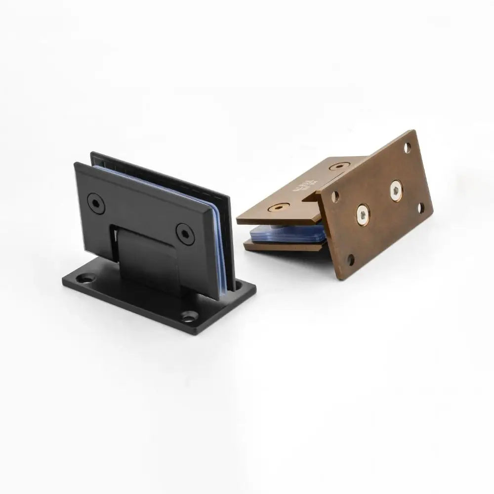 Stainless Steel Bathroom Door Hinges 90°/135°/180° Solid Sheet Glass Door Bracket Clip Silver/black/golden