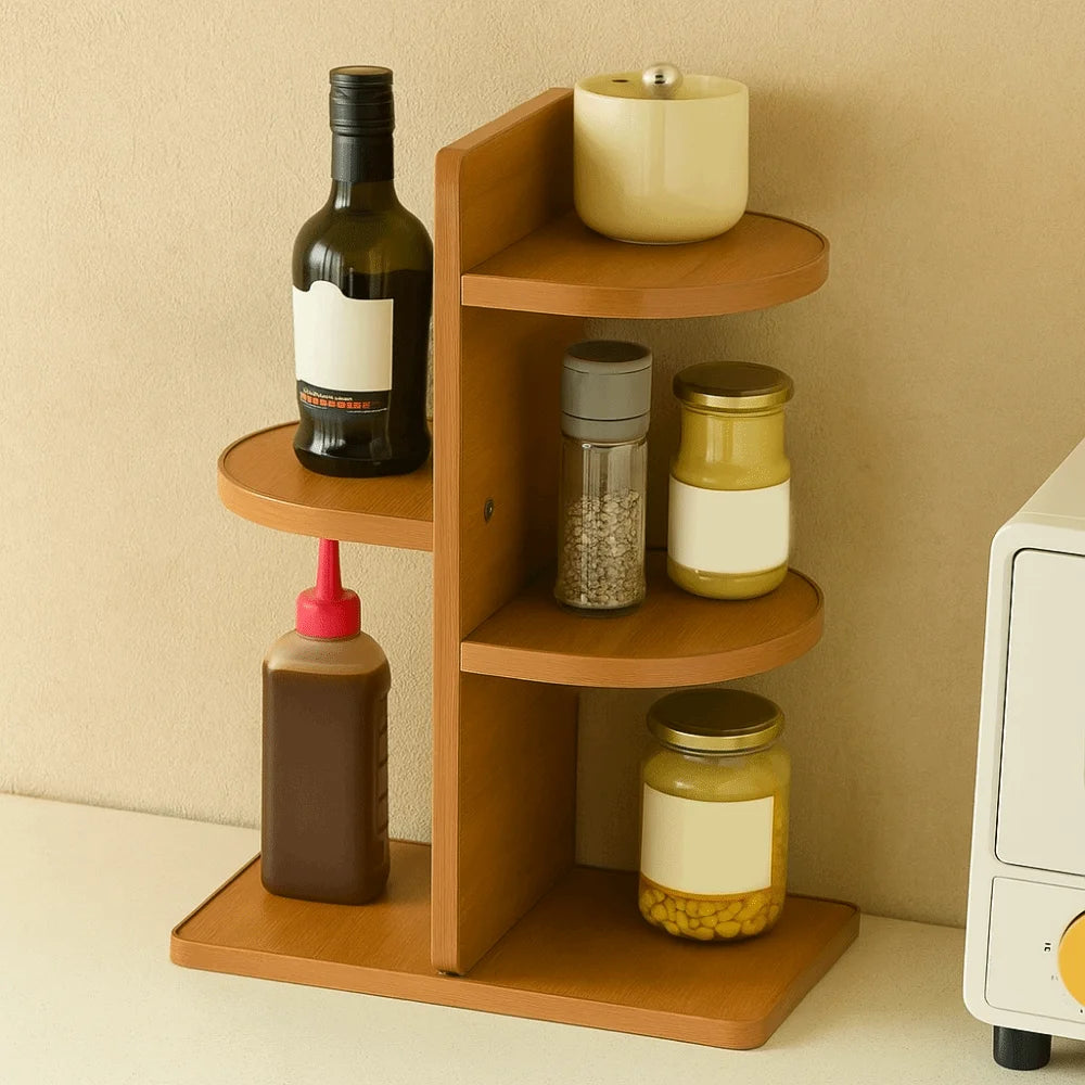 Practical Large Capacity Spice Storage Rack Anti-drop Space Saving Cup Holder Decorative Seasoning Bottle Holder Countertop