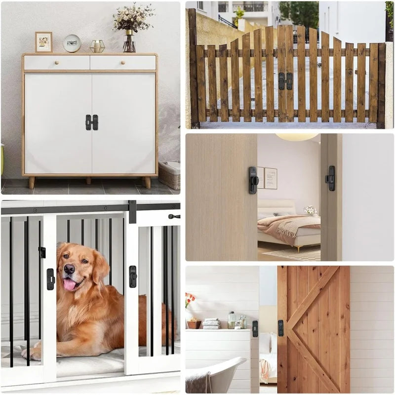 Heavy-Duty Flip-Up Door Latches 90/180 Degree Door Lock Home Security Sliding Door Latch Anti-theft Lock Zinc Alloy Doors Bolts