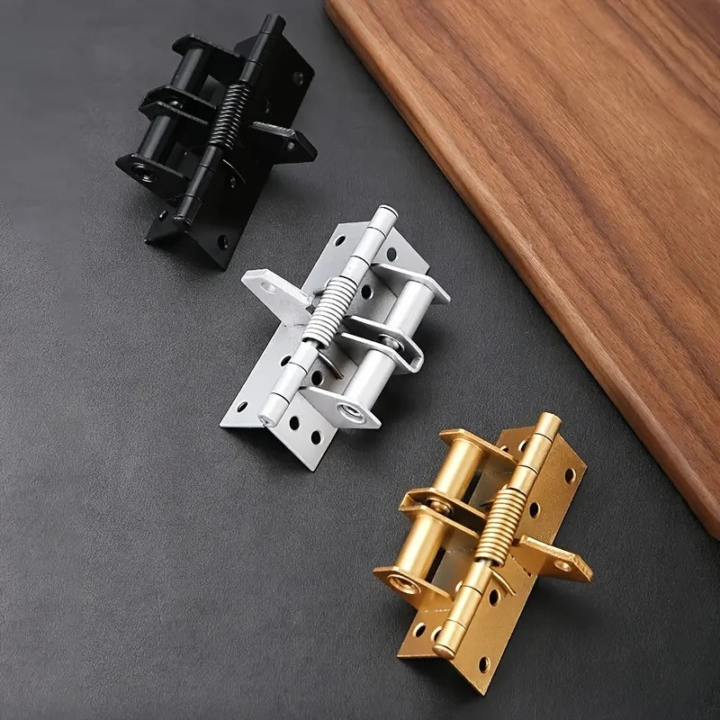 Self Closing Spring Door Hinge Mute 4 Inch Cabinet Door Hinge Invisible Automatic Door Closer Hinge Anti-Rust Household Hardware
