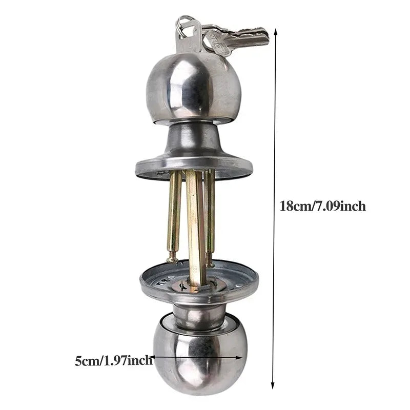 Aluminum Alloy Round Door Knobs Rotation Lock Knobset Handle Metal Door Knob With Key For Bedrooms Living Rooms Bathrooms
