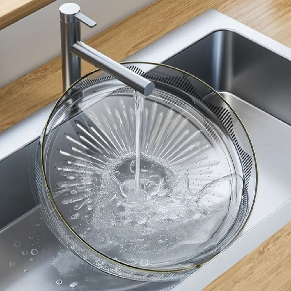 360°Rotating Rotating Spice Rack Clear Plastic Round Storage Tray Non-slip Base Space Saving Kitchen Storage Rack Countertop Use