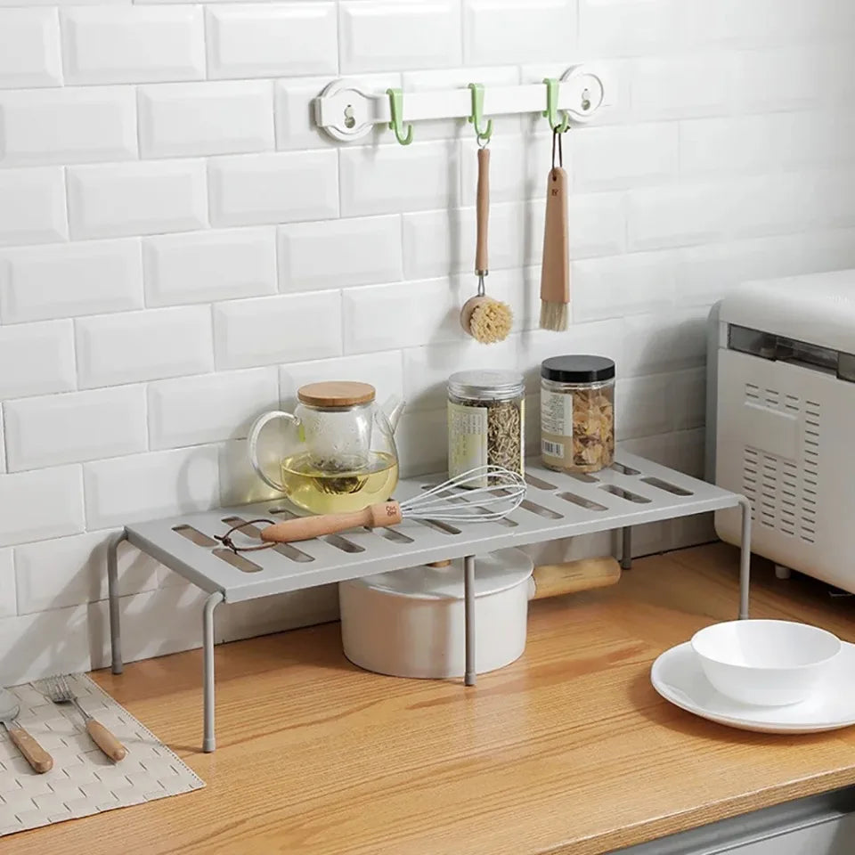 Expandable Shelves Kitchen Storage Rack Shelf Freestanding Spice Organizer Useful Things for Kitchen Household Acceesories Home