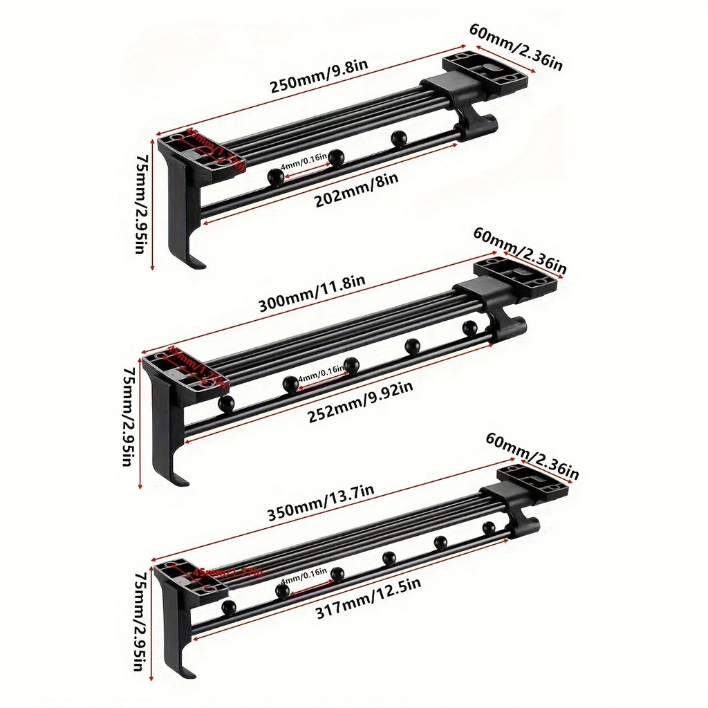 1pcs Retractable Closet Pull Out Rod Closet Valet Rod Extending Rail Pull Out Hanger Closet Valet Rod Rail Pants Hanger