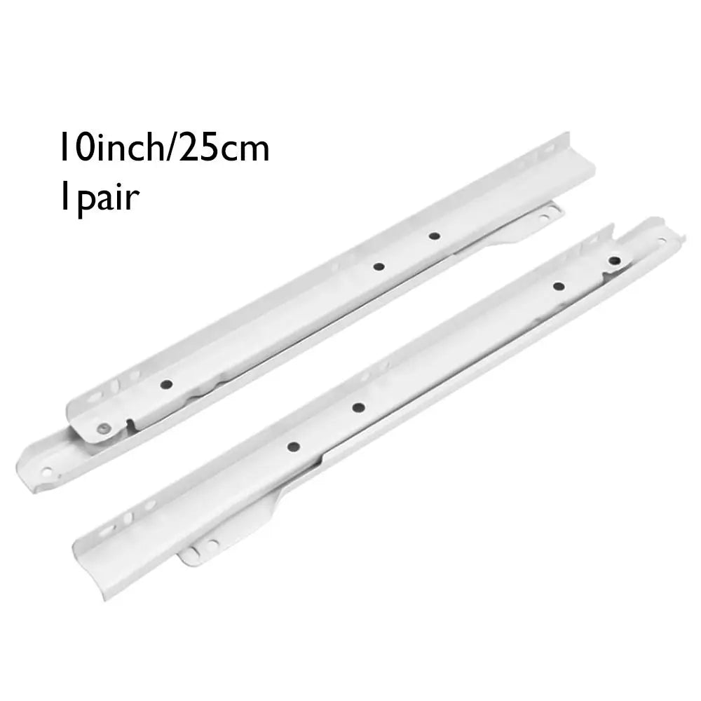 1Pair Mute Two Section Drawer Track Slides Cabinet Rails Computer Table Chute Cabinets Keyboard Roller Pulley Furniture Slides