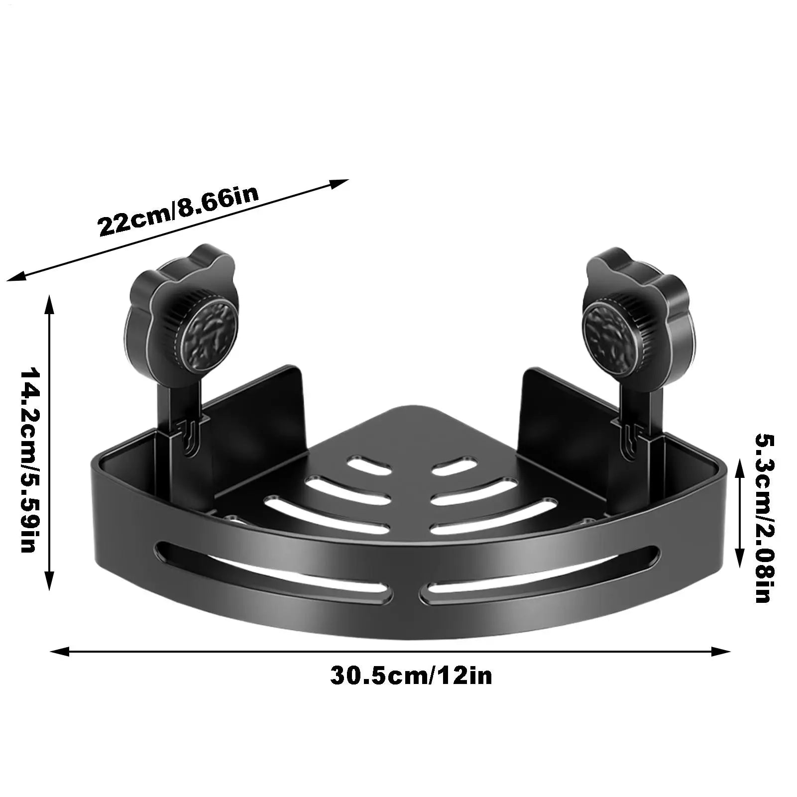Suction cup tripod wall mounted corner storage rack for Shower with Bear Suction Cups Shampoo Holders for Inside Shower No Drill