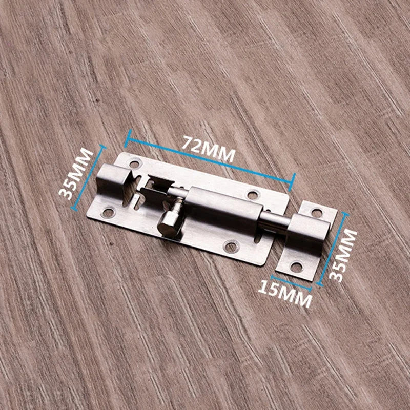 Door Security Slide Latch Lock Stainless Steel Bolt With Solid Heavy Duty Brushed Finish Door Latch Sliding Lock