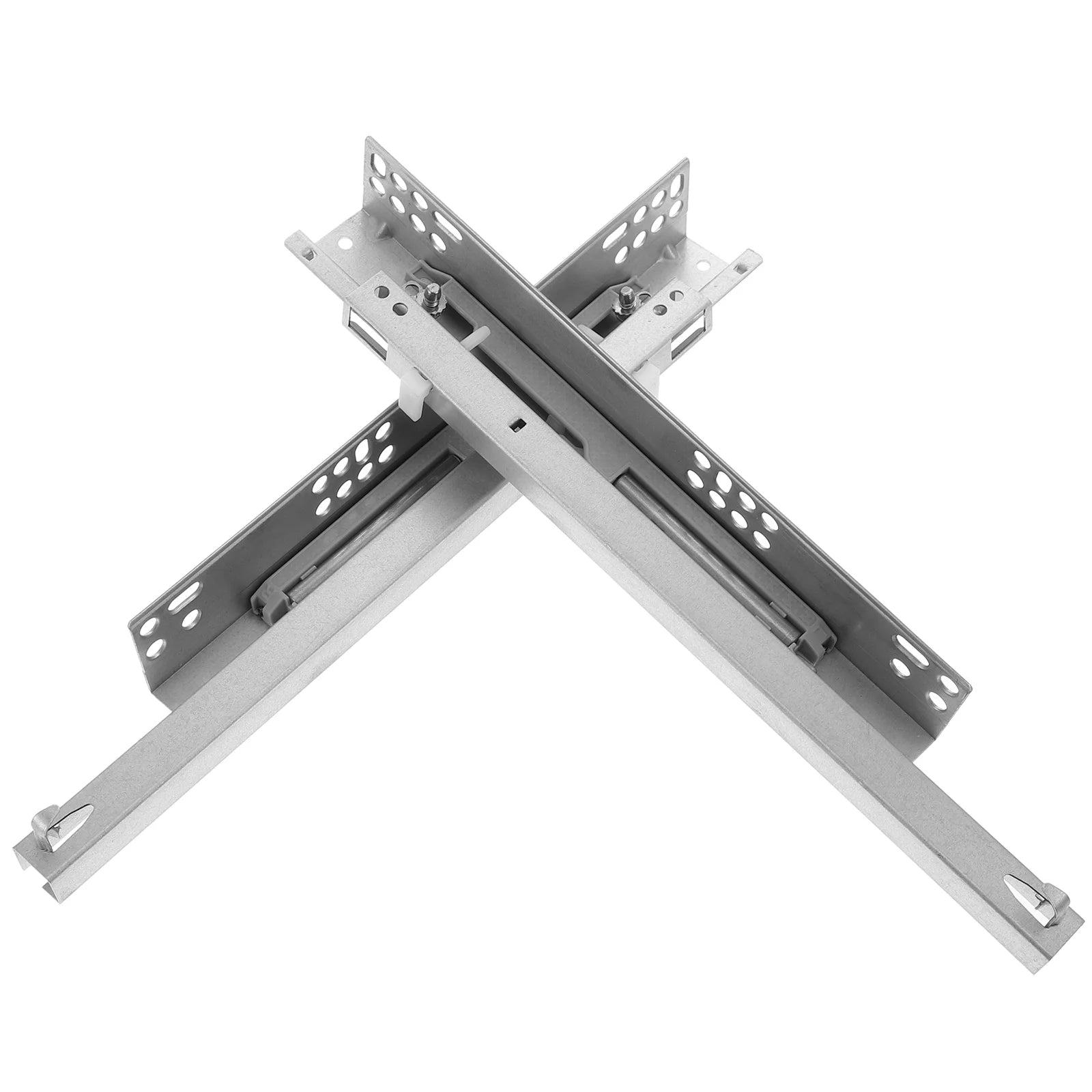 2pcs Cold Rolled Steel Drawer Slides Heavy Duty Undermount Concealed Soft Close Rail Cabinet Slides Replacement Dresser Slides