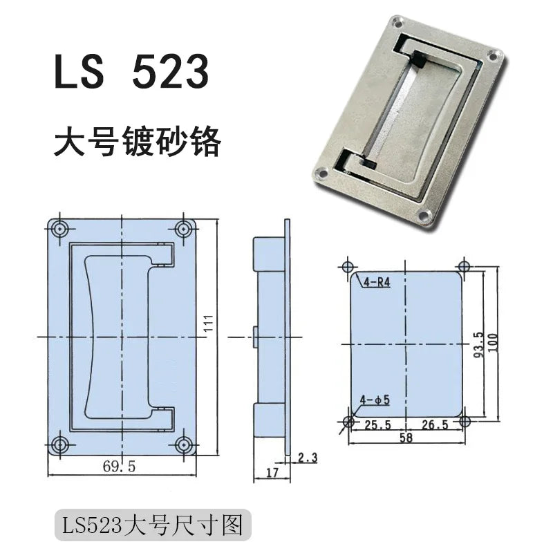 Modern Industrial Hidden Panel Folding Cabinet Door Drawer Handles - Kitchen Furniture Hardware