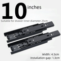 Black Drawer Slides Heavy Duty Smooth Operation Dresser Runners Easy Installation Steel Ball Bearing Drawer Rails Wardrobe